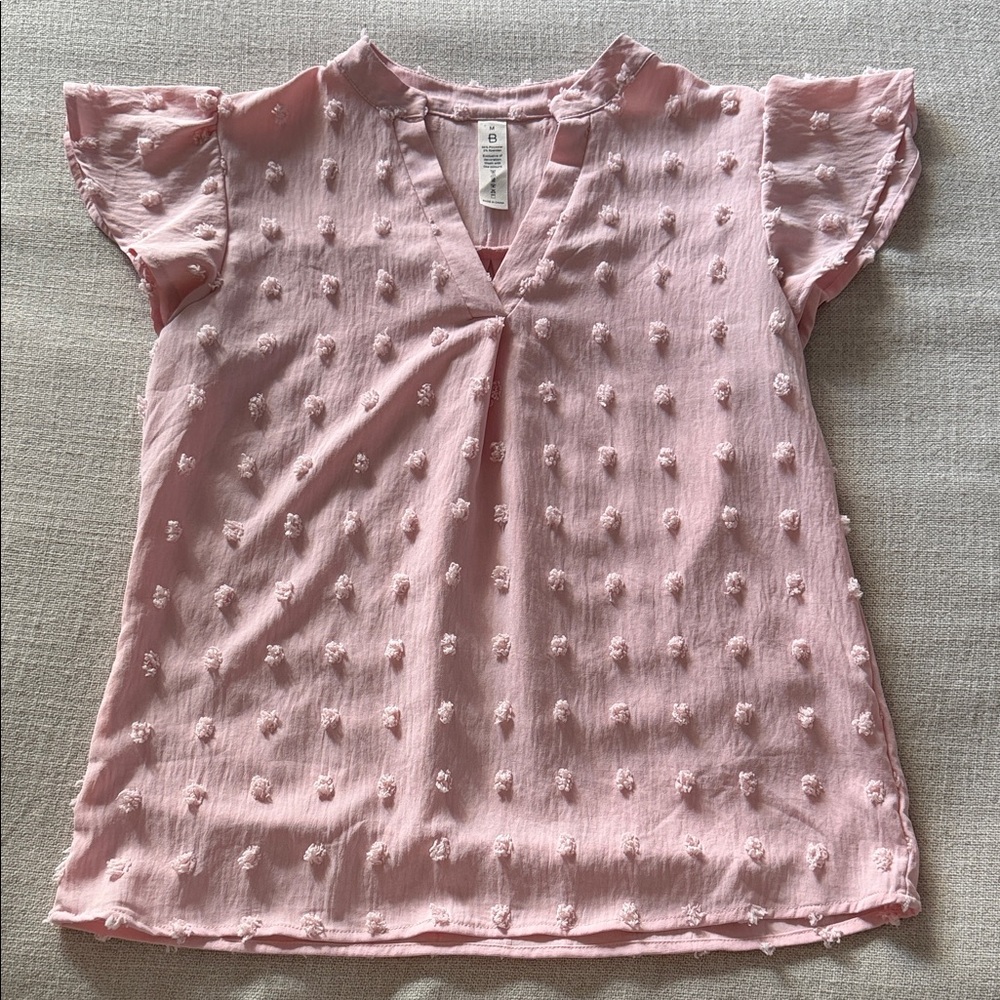 Light Pink Short Sleeve Top